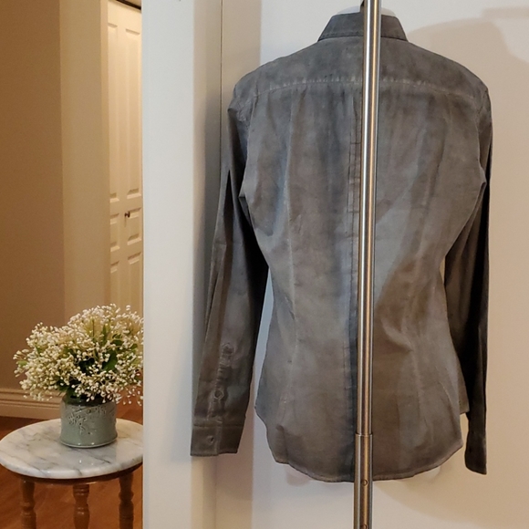 NWT le chateau Grey Large Dress Shirt Large Slim - Picture 5 of 11